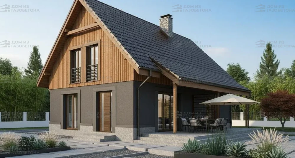 Проект Двухэтажный дом 12 на 12, 152 м2