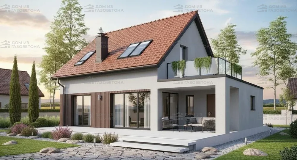 Проект Двухэтажный дом 13 на 11, 134 м2