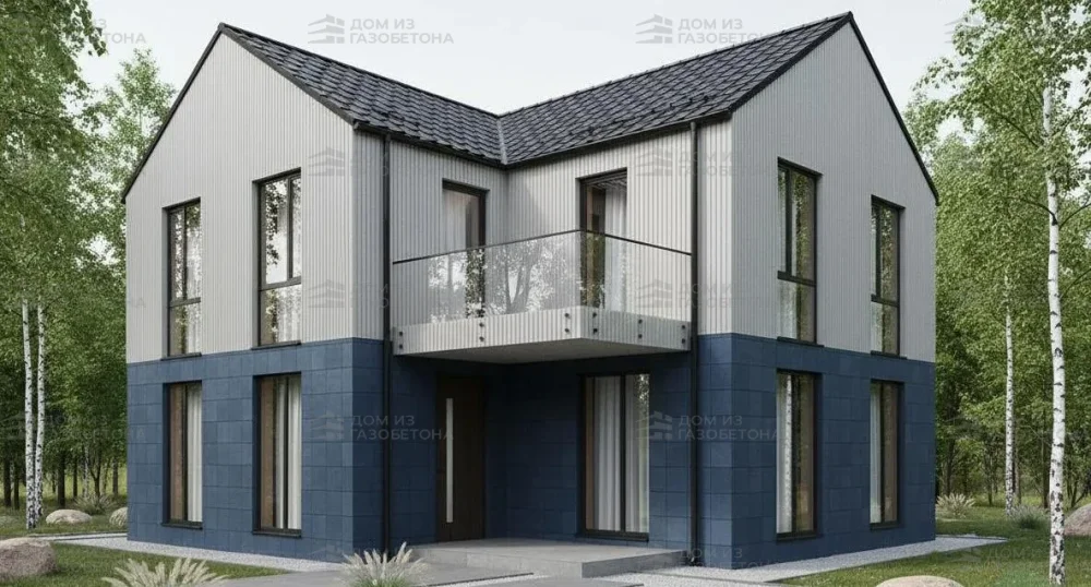 Проект Двухэтажный дом 11 на 10, 134 м2