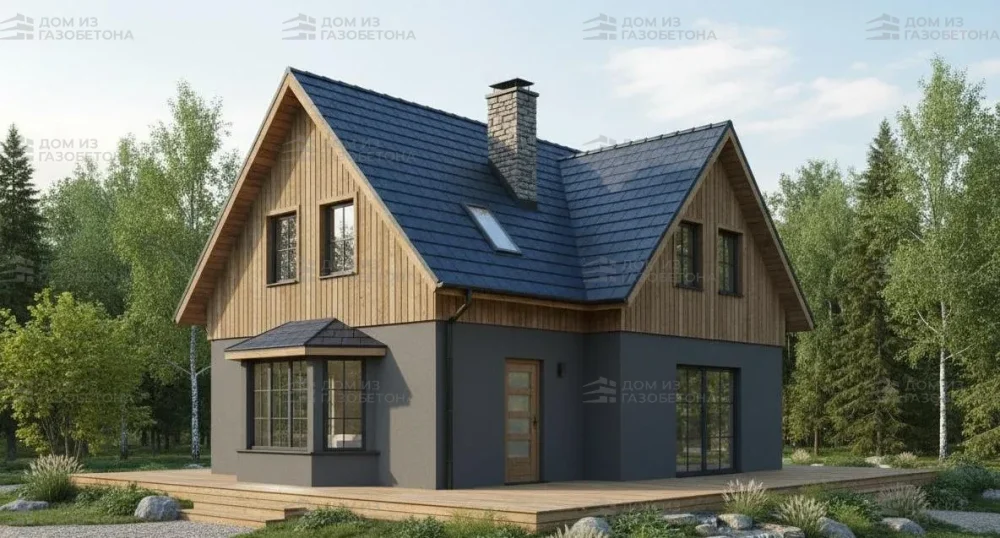 Проект Двухэтажный дом 12 на 12, 142 м2