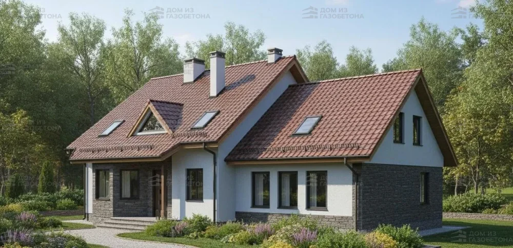 Проект Двухэтажный дом 18 на 10, 217 м2