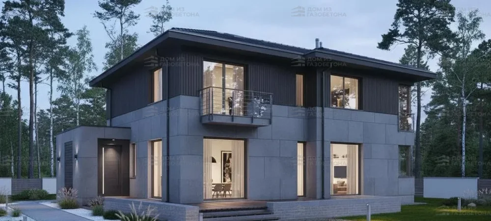 Проект Двухэтажный дом 12 на 15, 205 м2