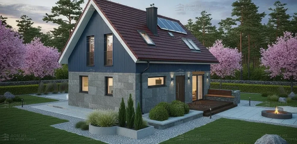 Проект Двухэтажный дом 10 на 8, 95 м2