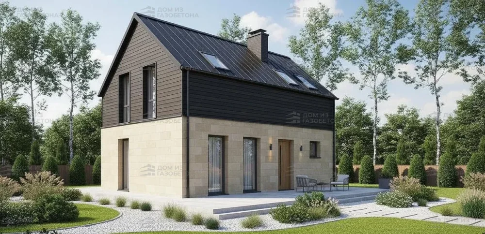 Проект Двухэтажный дом 7 на 13, 80 м2