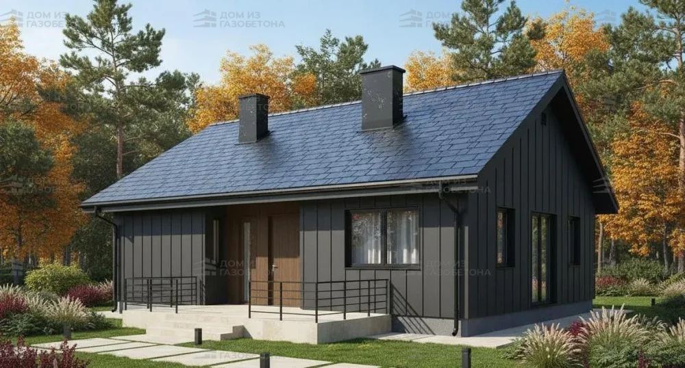 Проект Одноэтажный дом 12 на 10, 84 м2