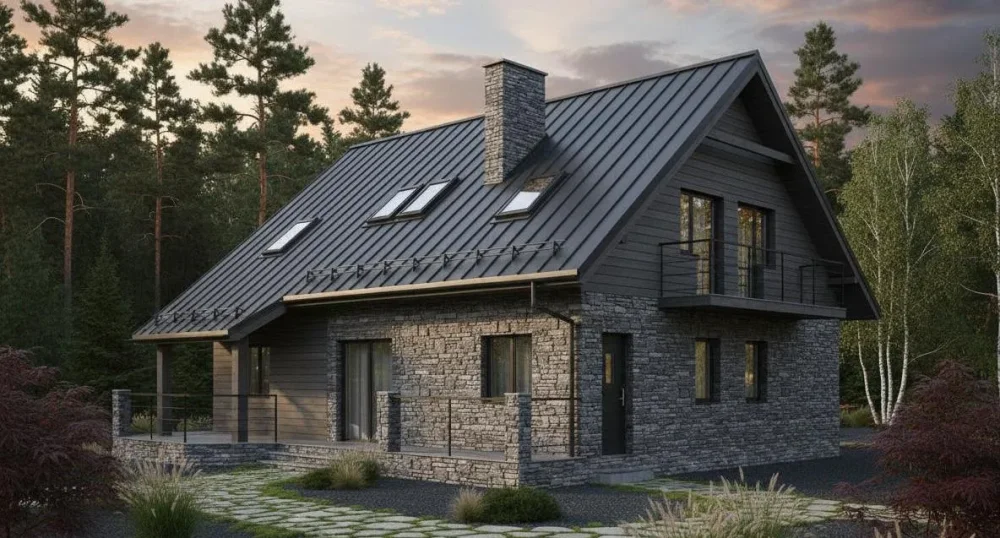 Проект Двухэтажный дом 12 на 12, 131 м2